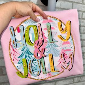 HOLLY & JOLLY TREES - DTF TRANSFER