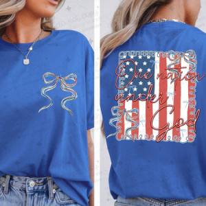 COQUETTE ONE NATION UNDER GOD - FRONT+BACK - DTF TRANSFER