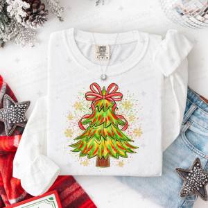 COQUETTE SPLATTER CHRISTMAS TREE - DTF TRANSFER