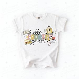 HELLO FOURTH GRADE - BOY - DTF TRANSFER