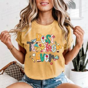 COQUETTE BEST TEACHER EVER - DTF TRANSFER