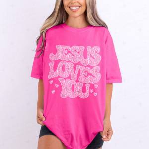 JESUS LOVES YOU - FAUX LACE - DTF TRANSFER