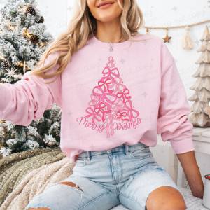 COQUETTE MERRY CHRISTMAS - PINK - DTF TRANSFER