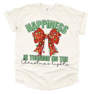 COQUETTE HAPPINESS IS TURNING ON THE CHRISTMAS LIGHTS - DTF TRANSFER