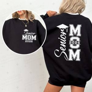 SENIOR MOM 2026 - WHITE - FRONT+BACK - DTF TRANSFER