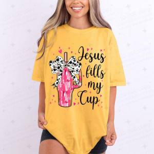 COQUETTE JESUS FILLS MY CUP - DTF TRANSFER