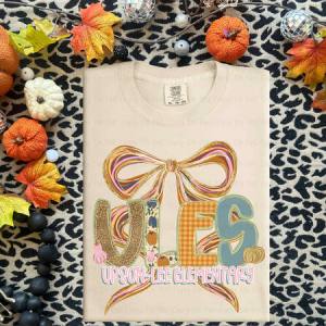 COQUETTE FALL SCHOOL INITIALS + NAME - MOCKUP ONLY