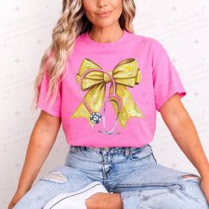 COQUETTE STETHOSCOPE - FAUX GLITTER - DTF TRANSFER