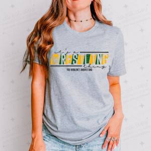 IT'S A WRESTLING THING - DARK GREEN/YELLOW - DTF TRANSFER