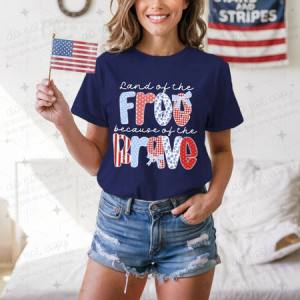 COQUETTE LAND OF THE FREE BECAUSE OF THE BRAVE - DTF TRANSFER