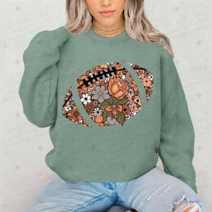 FLORAL FOOTBALL - DTF TRANSFER