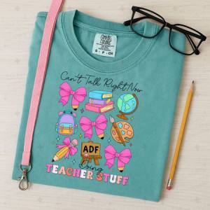 COQUETTE CAN'T TALK RIGHT NOW DOING TEACHER STUFF - DTF TRANSFER