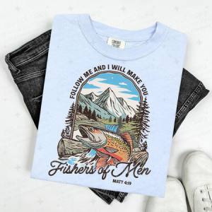 FOLLOW ME AND I WILL MAKE YOU FISHERS OF MEN - DTF TRANSFER