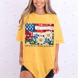 LAND OF THE FREE BECAUSE OF THE BRAVE - DTF TRANSFER