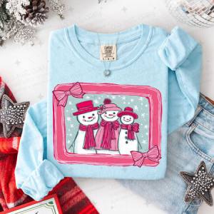 COQUETTE SNOWMAN FAMILY - DTF TRANSFER
