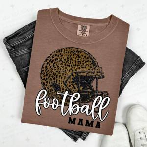 FOOTBALL MAMA - FAUX GLITTER - DTF TRANSFER