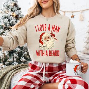 I LOVE A MAN WITH A BEARD - DTF TRANSFER