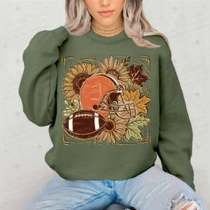 FLORAL FOOTBALL DOODLE - DTF TRANSFER