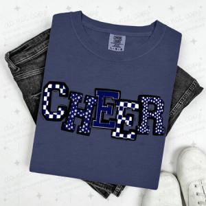 CHEER - NAVY BLUE - DTF TRANSFER