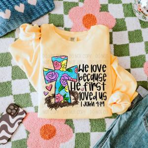 WE LOVE BECAUSE - DTF TRANSFER