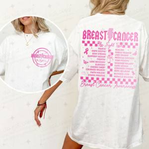 BREAST CANCER THE FIGHT TOUR - FRONT+BACK - DTF TRANSFER