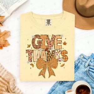 COQUETTE GIVE THANKS - DTF TRANSFER
