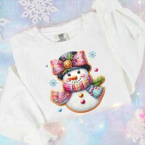 SNOWMAN - FAUX RHINESTONES - DTF TRANSFER