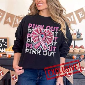 PINK OUT CHEER W/ RIBBON *OLLIE & CO. EXCLUSIVE* - DTF TRANSFER