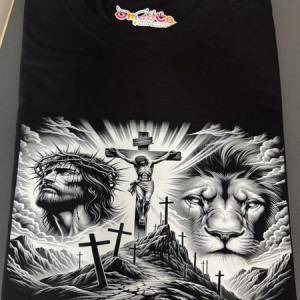 THE LION & THE CROSS - DTF TRANSFER