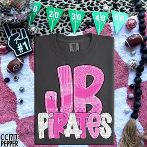 SCHOOL INITIAL PINK OUT SCHOOL SPIRIT - MOCKUP ONLY