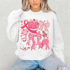 COQUETTE BREAST CANCER AWARENESS DOODLE - DTF TRANSFER