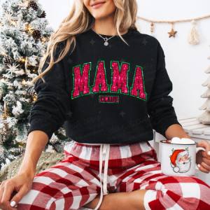 MAMA CLAUS - FAUX SEQUIN - DTF TRANSFER