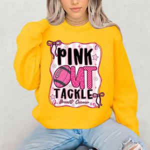 PINK OUT TACKLE BREAST CANCER - DTF TRANSFER