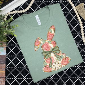 PAINTED FLORAL BUNNY - DTF TRANSFER