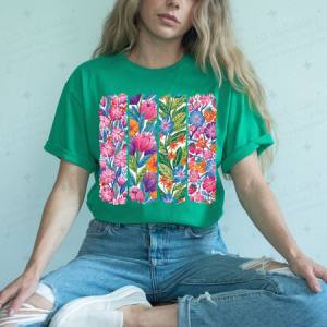 FLORAL GRID - DTF TRANSFER