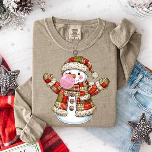 PATCHWORK SNOWMAN - DTF TRANSFER