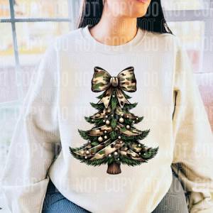 COQUETTE CAMO CHRISTMAS TREE - DTF TRANSFER