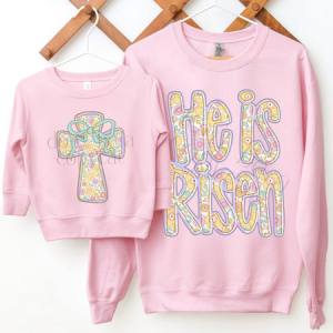 HE IS RISEN - FRONT+BACK - DTF TRANSFER