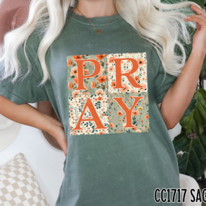 PRAY FLORAL PATCHWORK - DTF TRANSFER