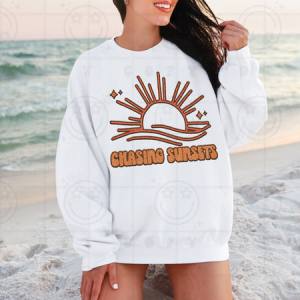 CHASING SUNSETS *FAUX EMBROIDERY* - DTF TRANSFER