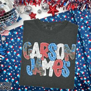 HAND LETTERED PATRIOTIC NAMES - MOCKUP ONLY