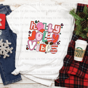 HOLLY JOLLY VIBES - DTF TRANSFER