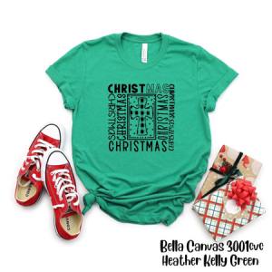 CHRISTMAS CROSS - DTF TRANSFER