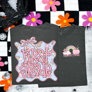 COQUETTE SEERSUCKER TEACHER - FRONT+BACK - MOCKUP ONLY