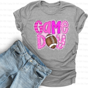GAME DAY PINK WITH DOTS  - DTF TRANSFER