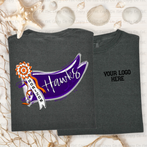 MASCOT PENNANT FLAG - FRONT+BACK - MOCKUP ONLY