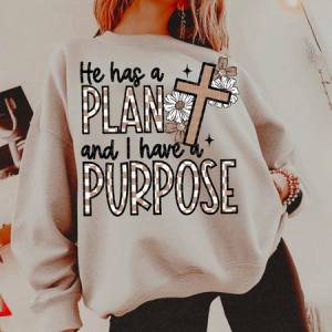 HE HAS A PLAN I HAVE A PURPOSE - DTF TRANSFER