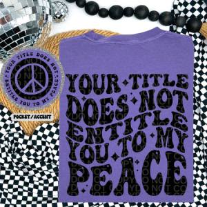 YOUR TITLE - FRONT+BACK - DTF TRANSFER