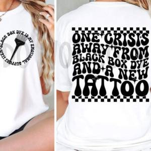 ONE CRISIS AWAY *OLLIE & CO. EXCLUSIVE* FRONT+BACK - DTF TRANSFER