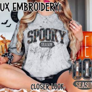 SPOOKY SEASON - FAUX EMBROIDERY - DTF TRANSFER